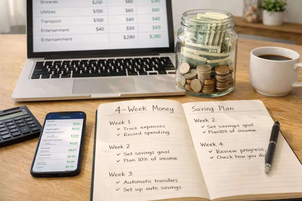 Money Saving Routine for Beginners: What to Do in Your First 4 Weeks
